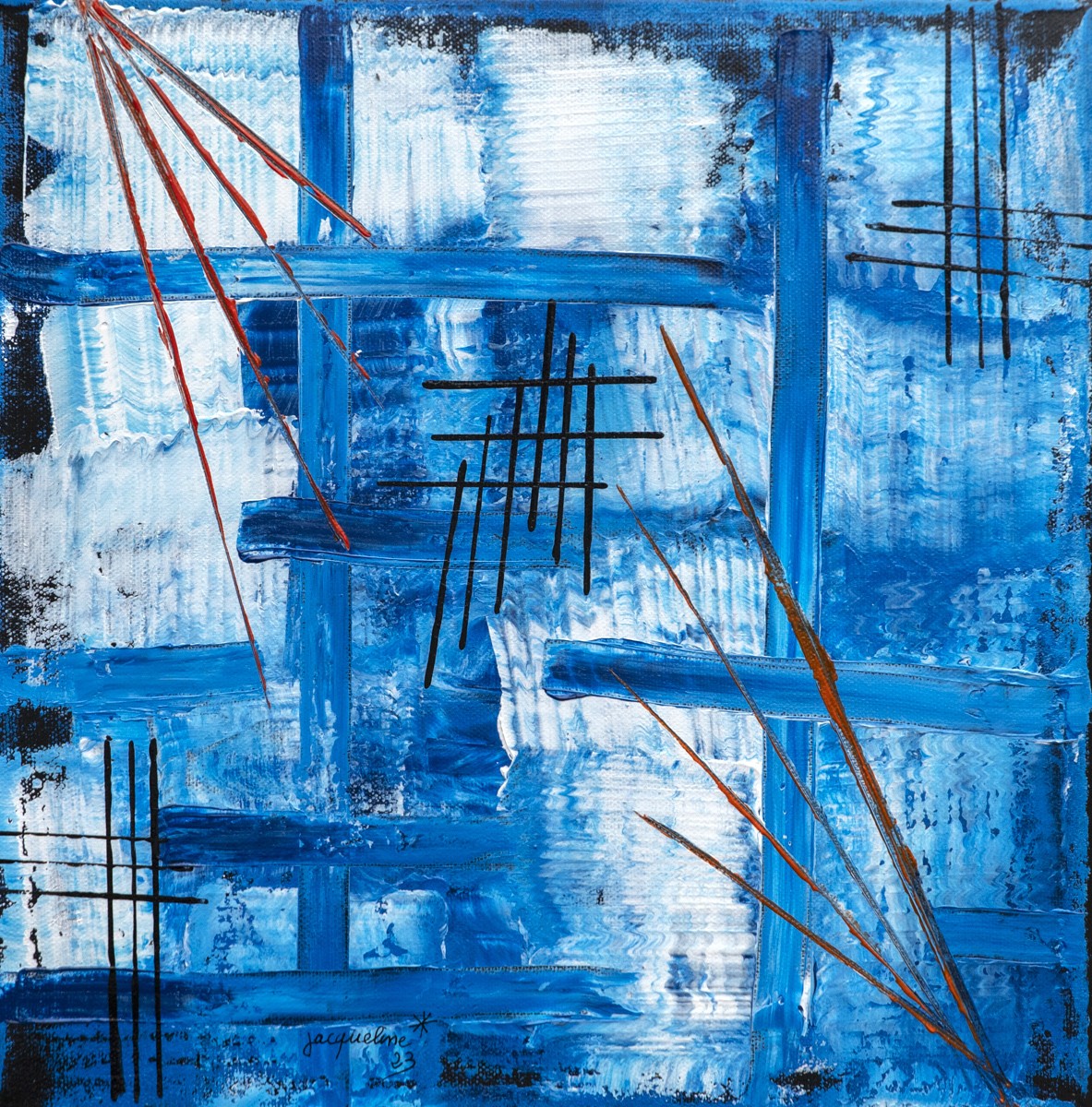 Jacqueline Chatelain, Abstrait Bleu n°2 Jacqueline Chatelain, Abstrait Bleu n°2