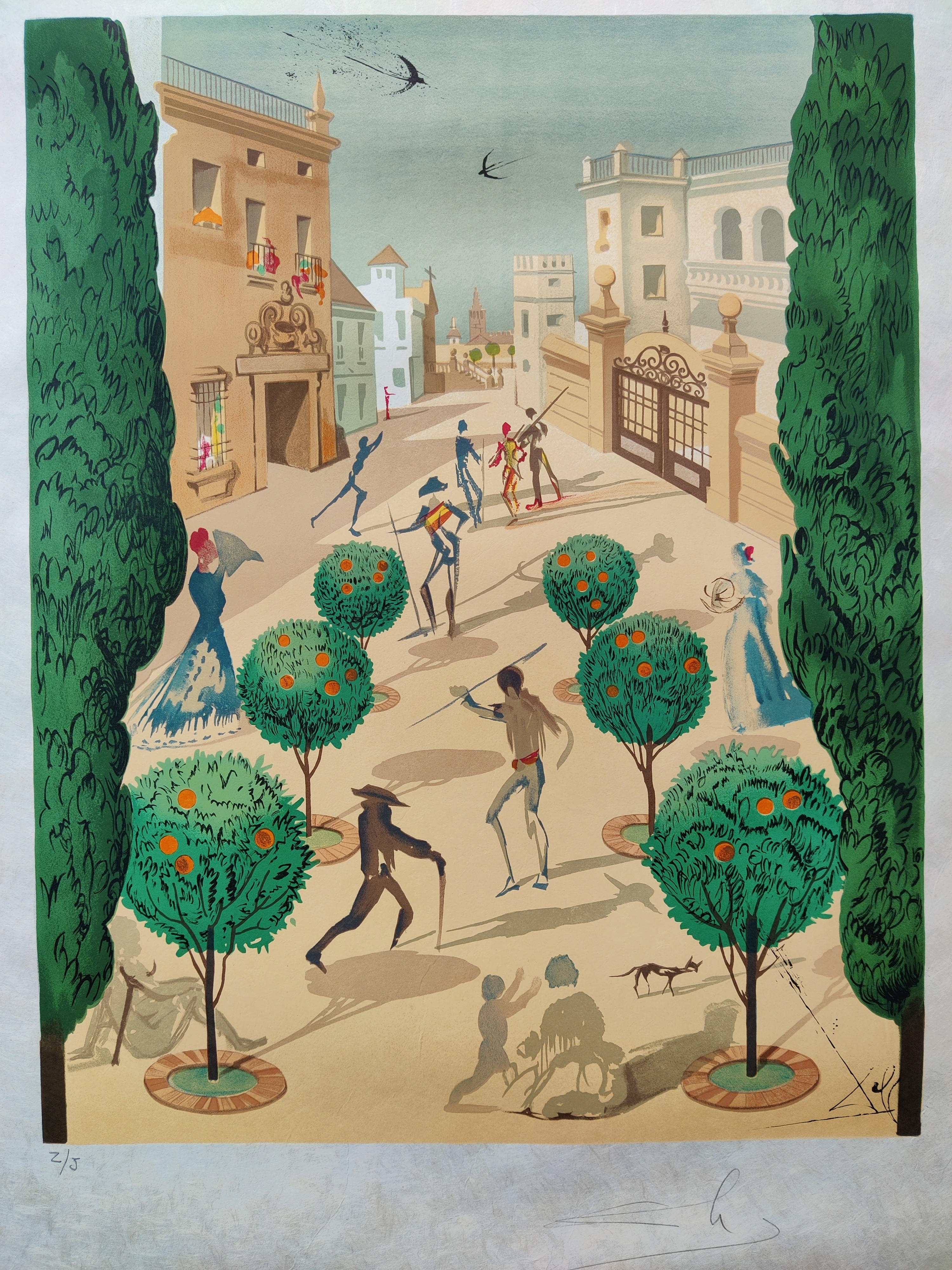Salvador Dali, A Place in Seville from the Carmen Salvador Dali, A Place in Seville from the Carmen
