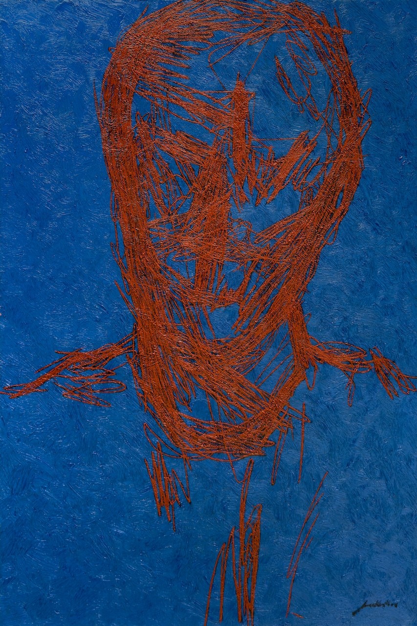 Ihar Barkhatkou, Portrait in Blue and Red Ihar Barkhatkou, Portrait in Blue and Red