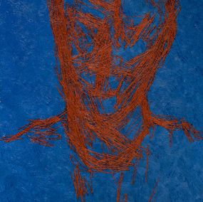 Painting, Portrait in Blue and Red, Ihar Barkhatkou