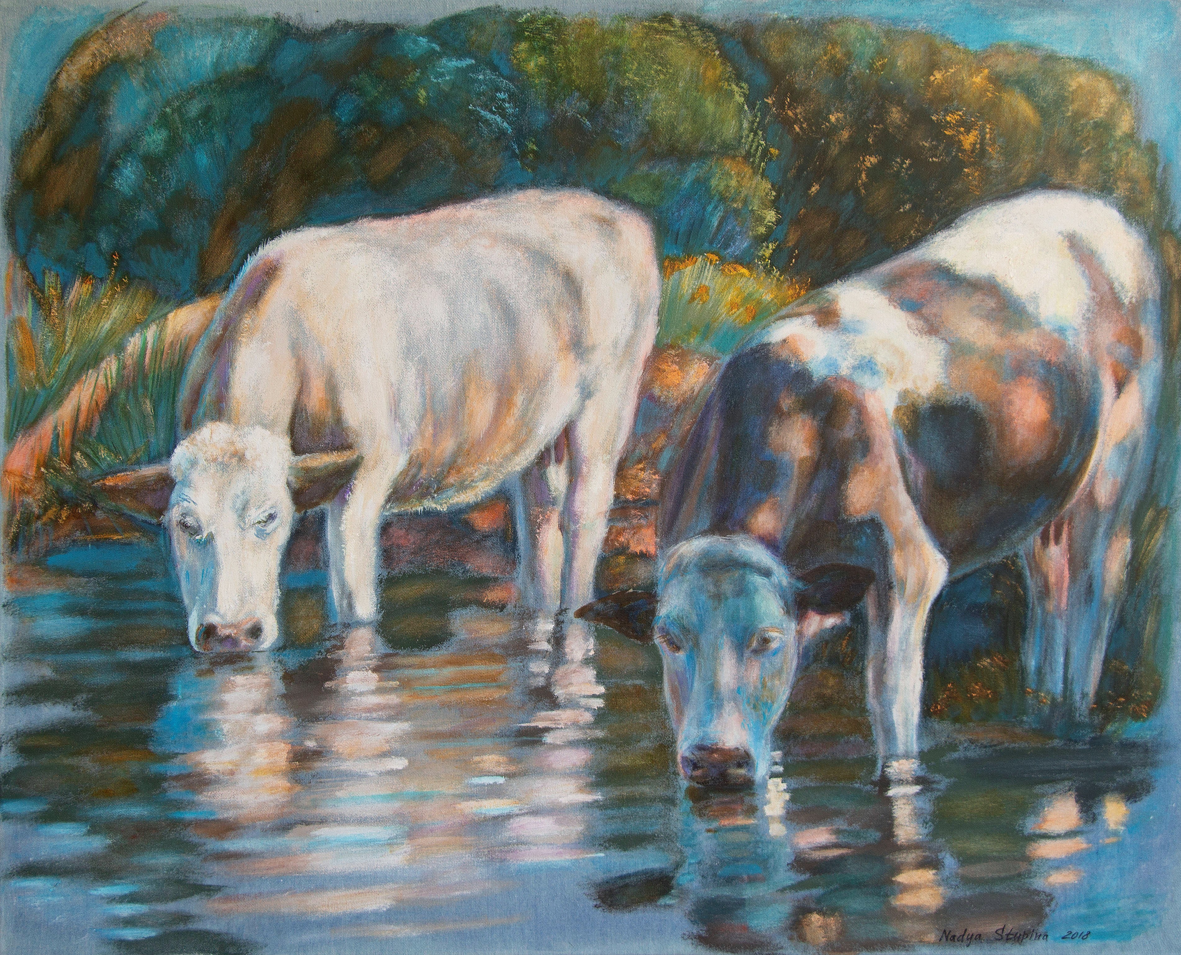 Nadezda Stupina, Denim series. Cows. Nadezda Stupina, Denim series. Cows.