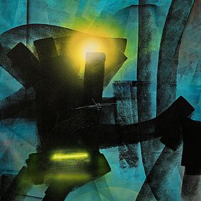 Painting, DH yellow one, Sébastien Fery-Voignier