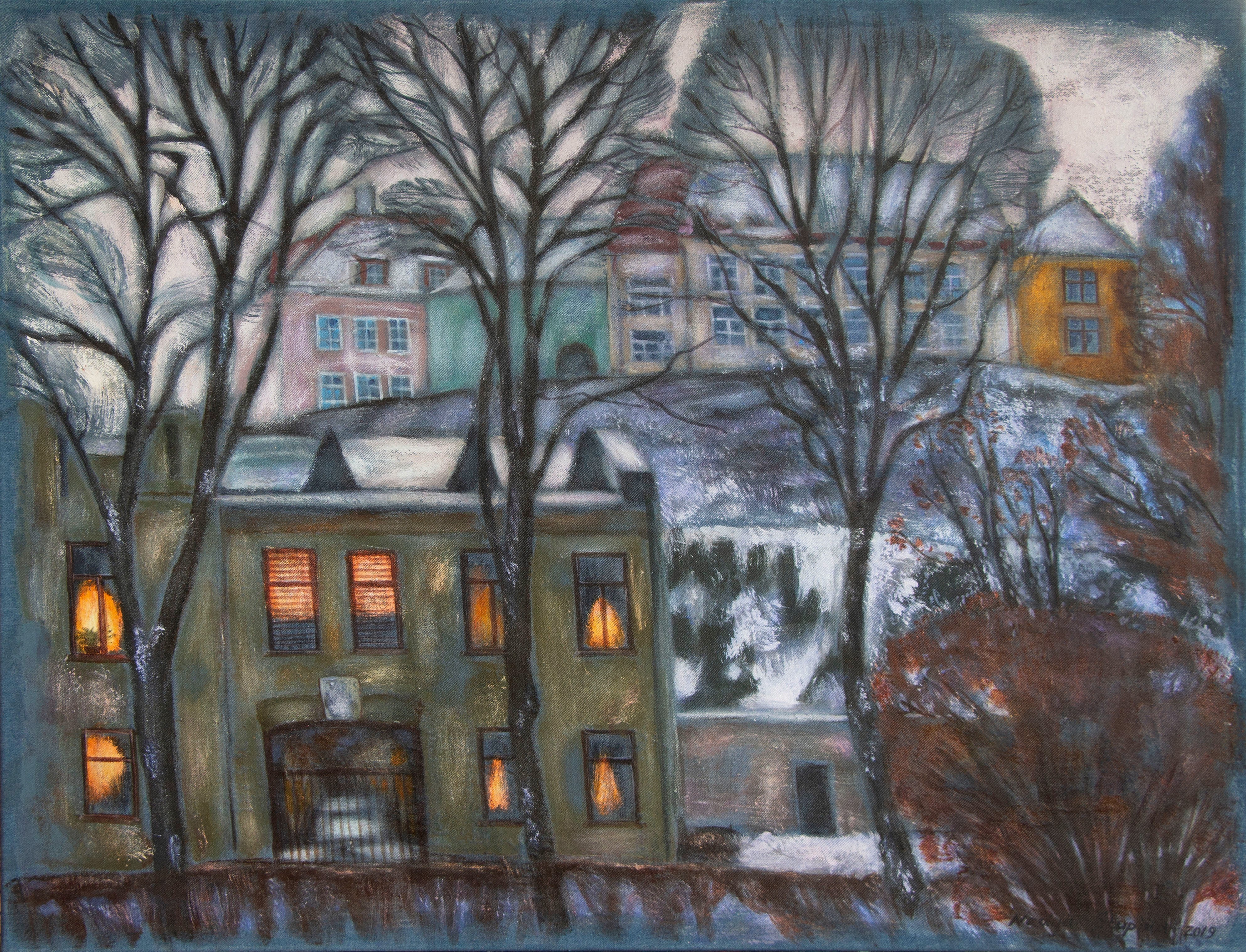 Nadezda Stupina, Denim series. City twilight. Nadezda Stupina, Denim series. City twilight.
