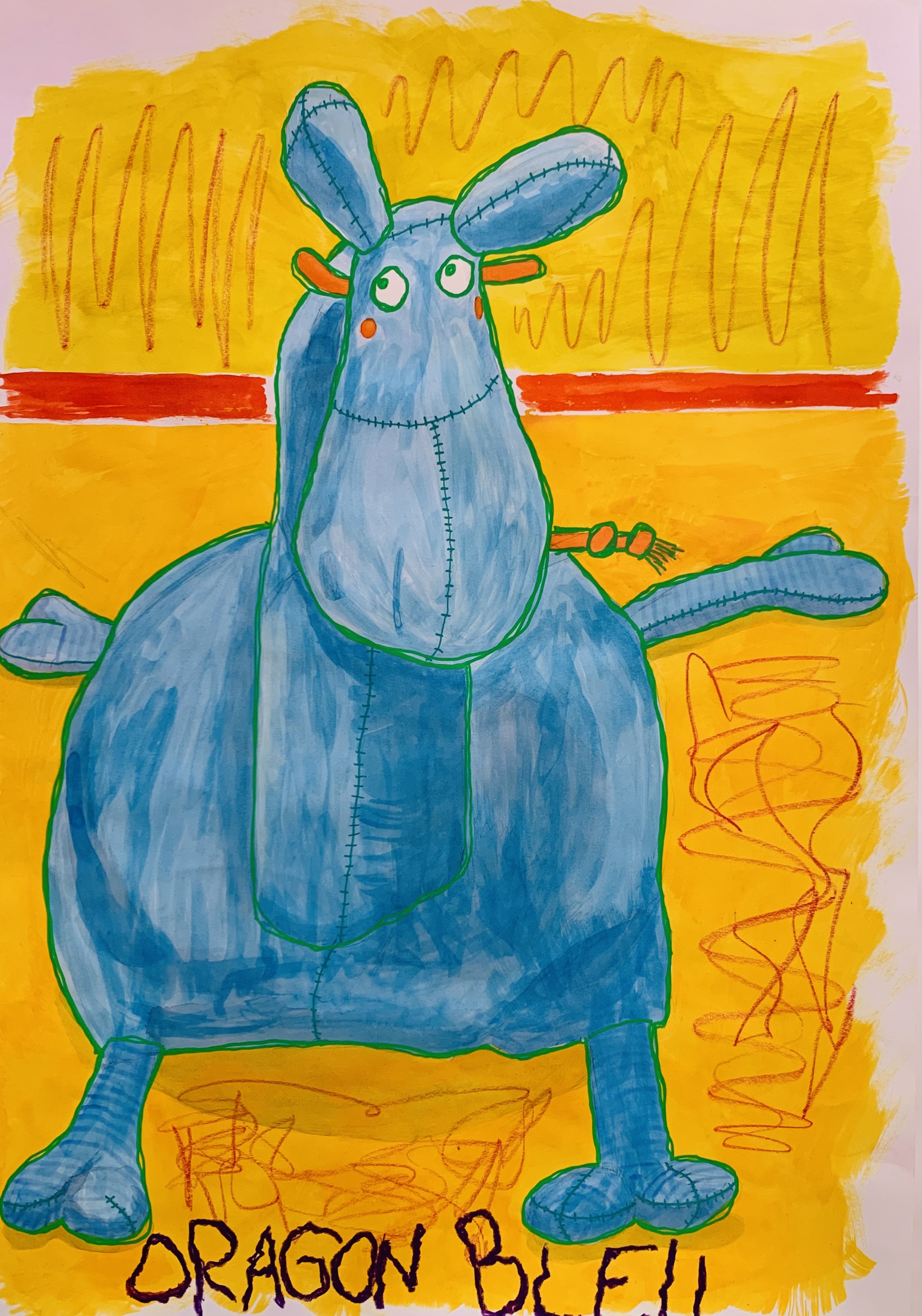 Monsieur Térez, Dragon Bleu, portrait de Doudou Monsieur Térez, Dragon Bleu, portrait de Doudou