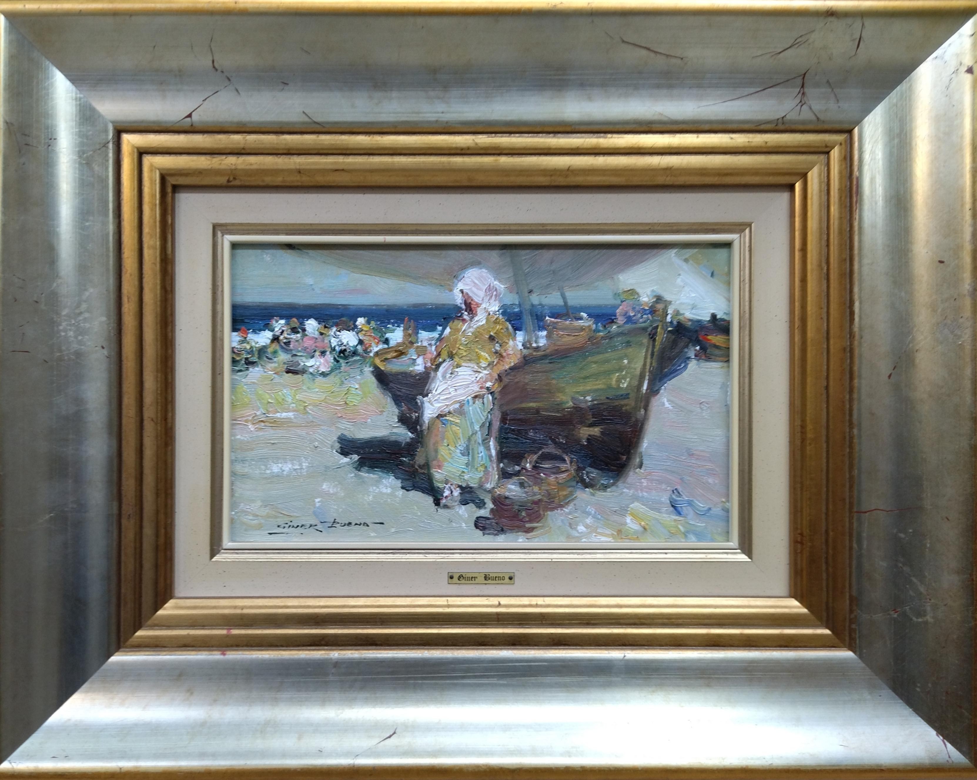 Giner Bueno, Fisherwoman and boat Giner Bueno, Fisherwoman and boat