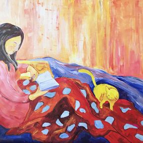 Gemälde, Cocoon of Comfort, The Joy Series: A Journey to Inner Happiness original artwork, Tetiana Pchelnykova