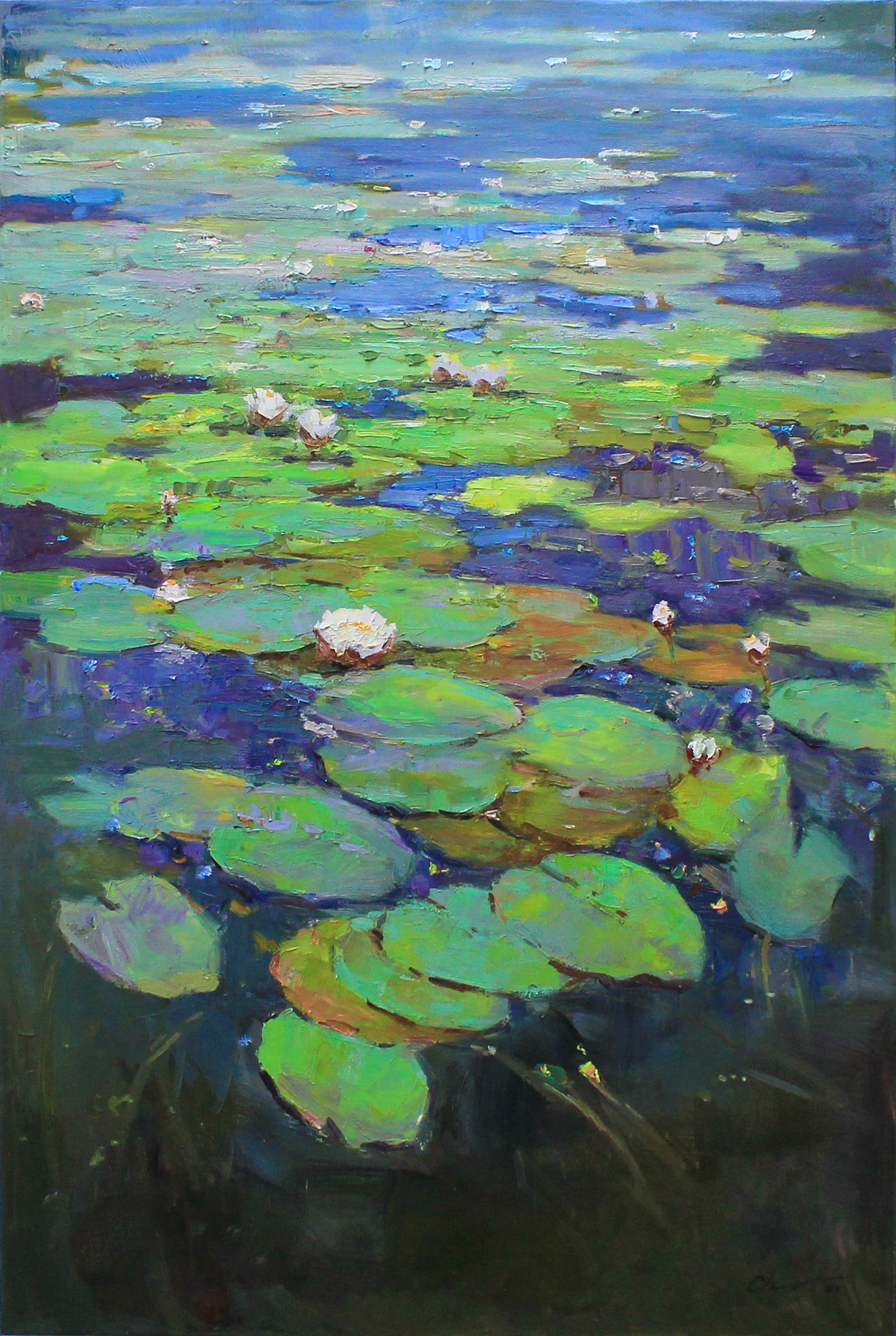 Serhii Cherniakovskyi, Water Lilies-Pond monet style Serhii Cherniakovskyi, Water Lilies-Pond monet style