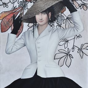Peinture, New Hat - Narrative painting with Mona Lisa, Nataliya Bagatskaya