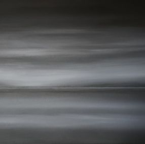 Pintura, Night Sea - dark minimalism landscape, water, seascape, Nataliia Krykun