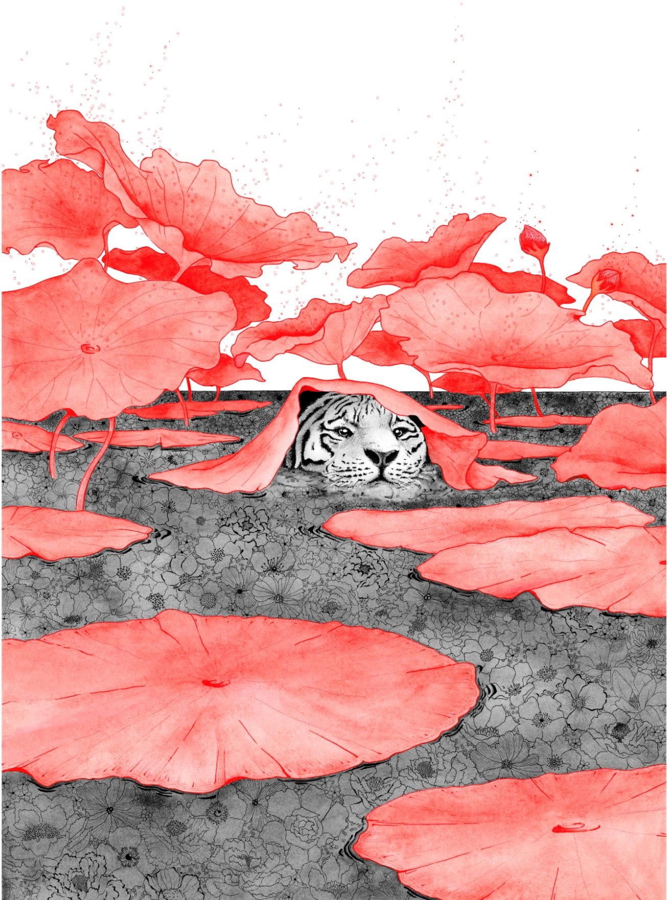 Camille Poli, Le tigre blanc et les nenuphars rouges Camille Poli, Le tigre blanc et les nenuphars rouges