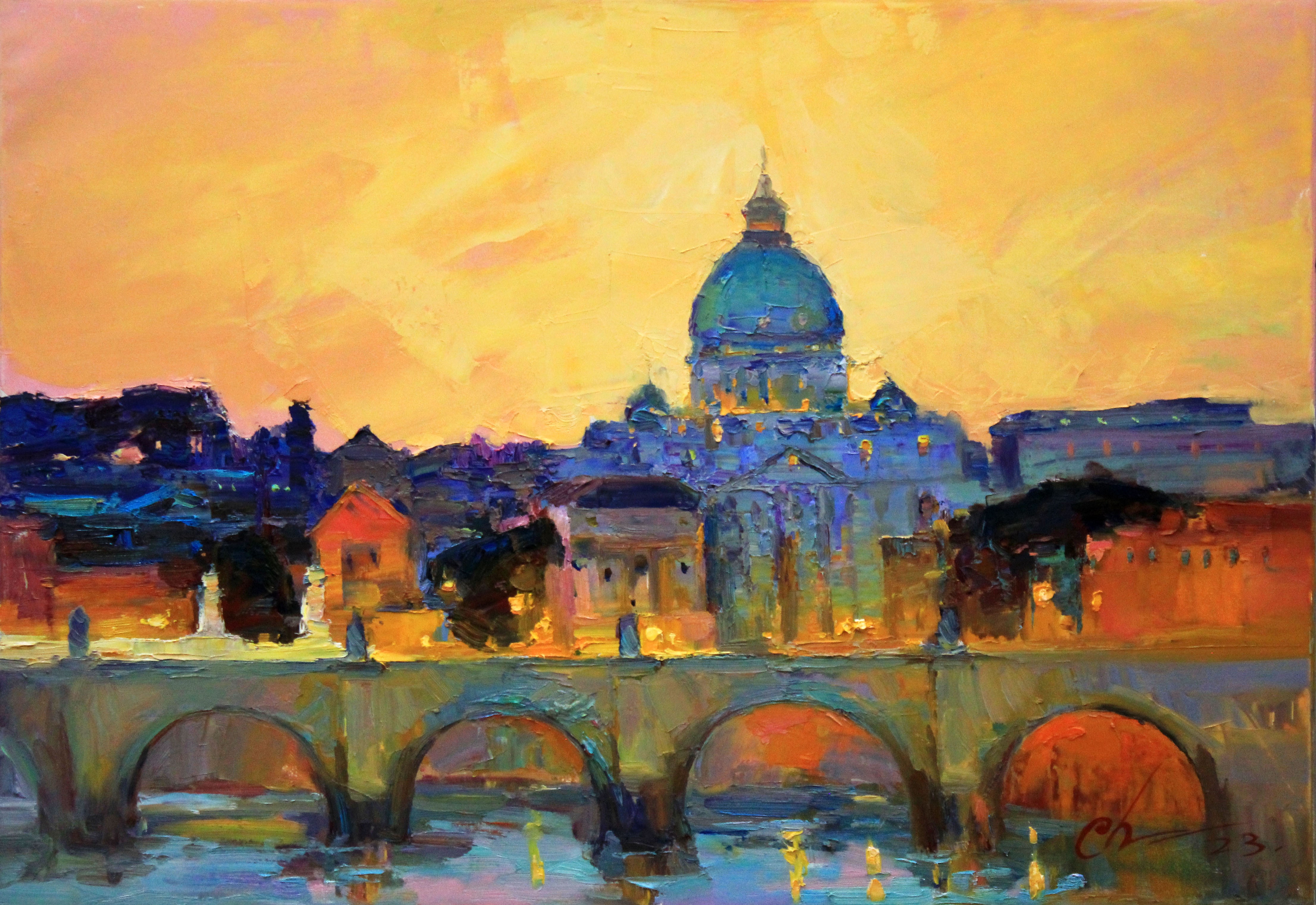 Serhii Cherniakovskyi, St. Angelo Bridge in Rome Serhii Cherniakovskyi, St. Angelo Bridge in Rome