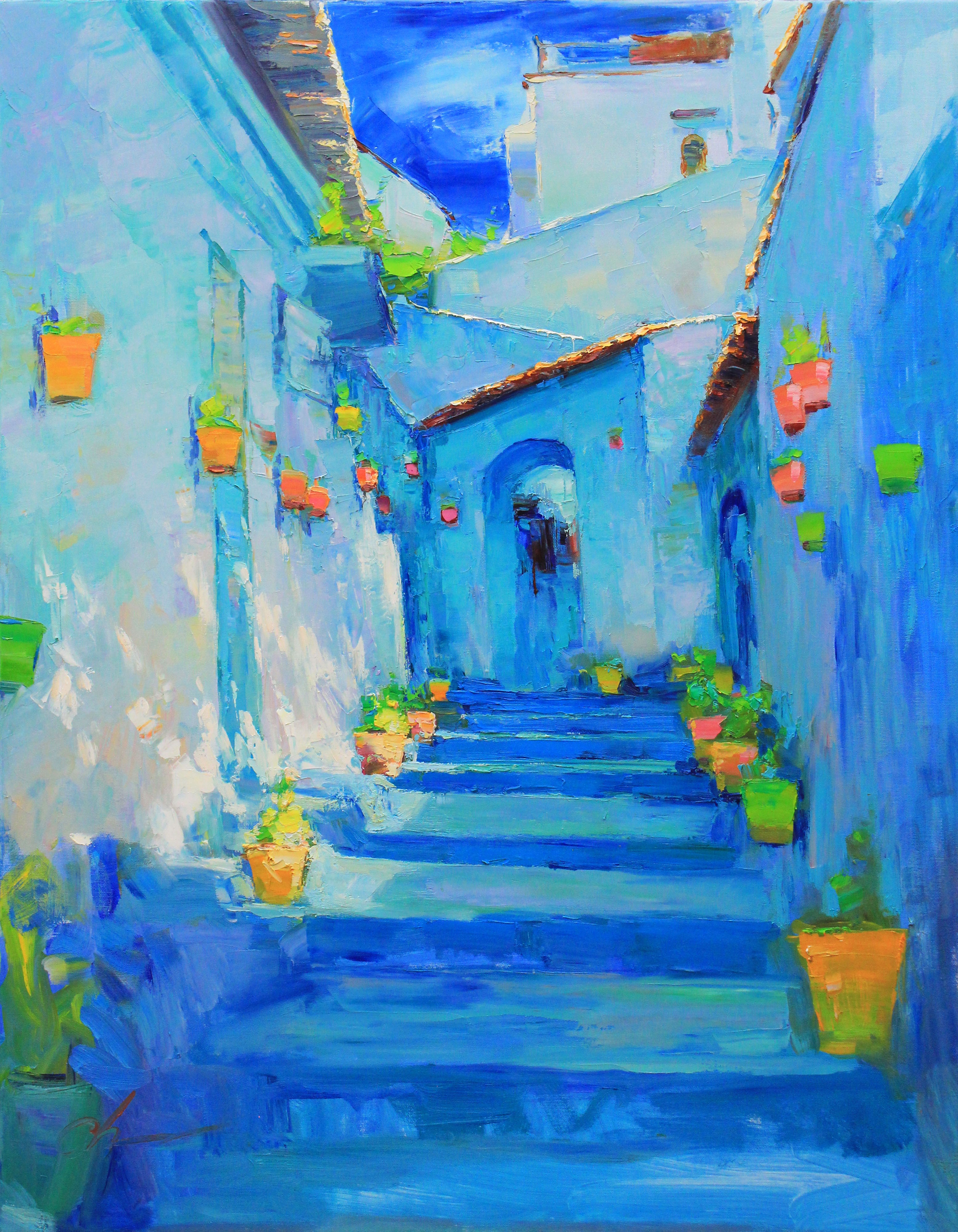 Serhii Cherniakovskyi, Chefchaouen streets Serhii Cherniakovskyi, Chefchaouen streets