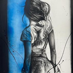 Gemälde, A l'encre bleue, Cécile Desserle