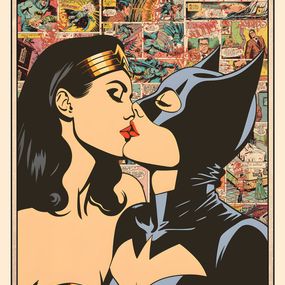 Drucke, Superlovers (Wonder Woman & Catwoman), Kobalt