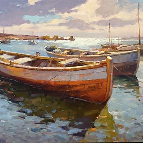 Gemälde, The Silence of the Harbor, Andrei Belaichuk