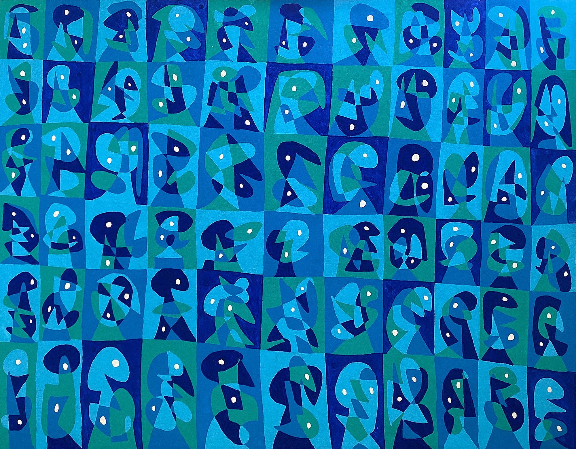 Enrique Pichardo, Mosaico en azules Enrique Pichardo, Mosaico en azules