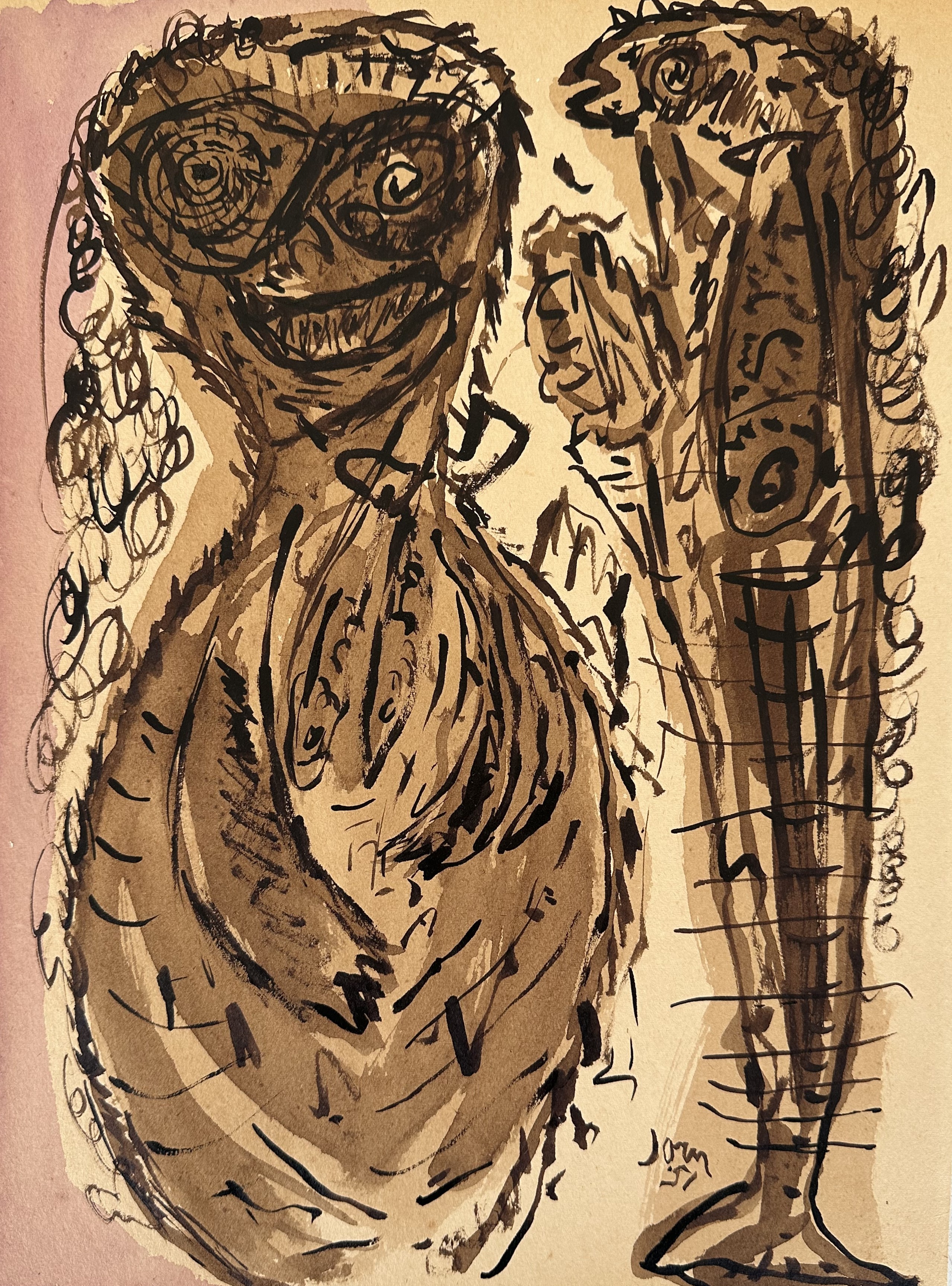 Asger Jorn, Personnage et poisson Asger Jorn, Personnage et poisson