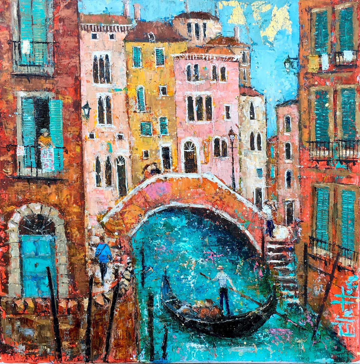 Ellie Hesse, Gondolier, Venice Ellie Hesse, Gondolier, Venice