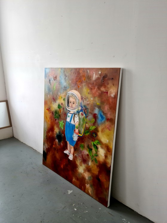 Lena Applebaum, Earthling, Painting on canvas
