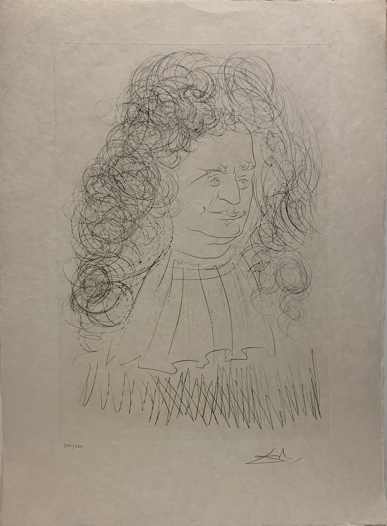 Salvador Dali, Portrait de Jean de la Fontaine Salvador Dali, Portrait de Jean de la Fontaine