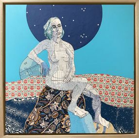 Gemälde, Blue Lady,, Nancy Goodman Lawrence