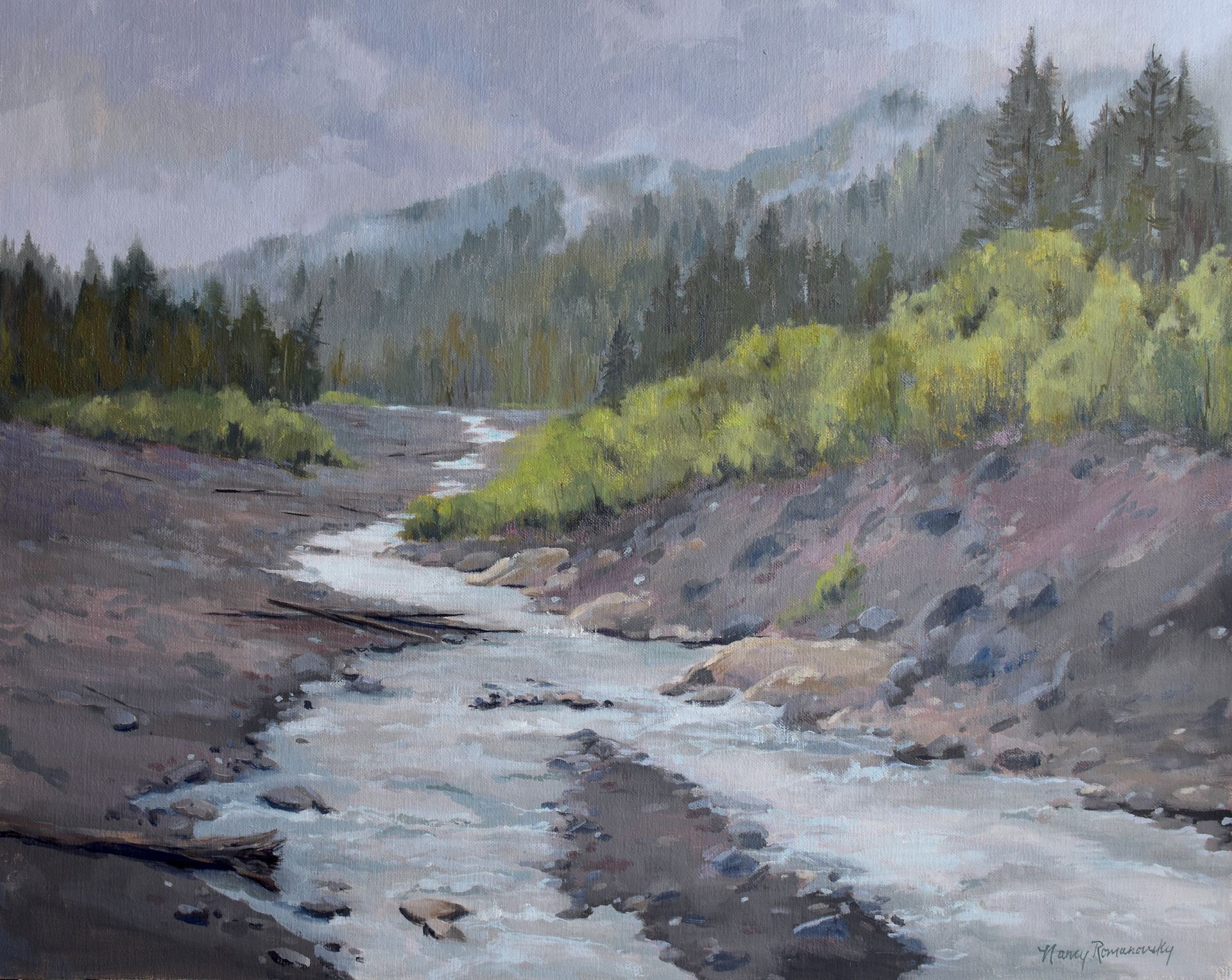 Nancy Romanovsky, View from Longmire Bridge II Nancy Romanovsky, View from Longmire Bridge II