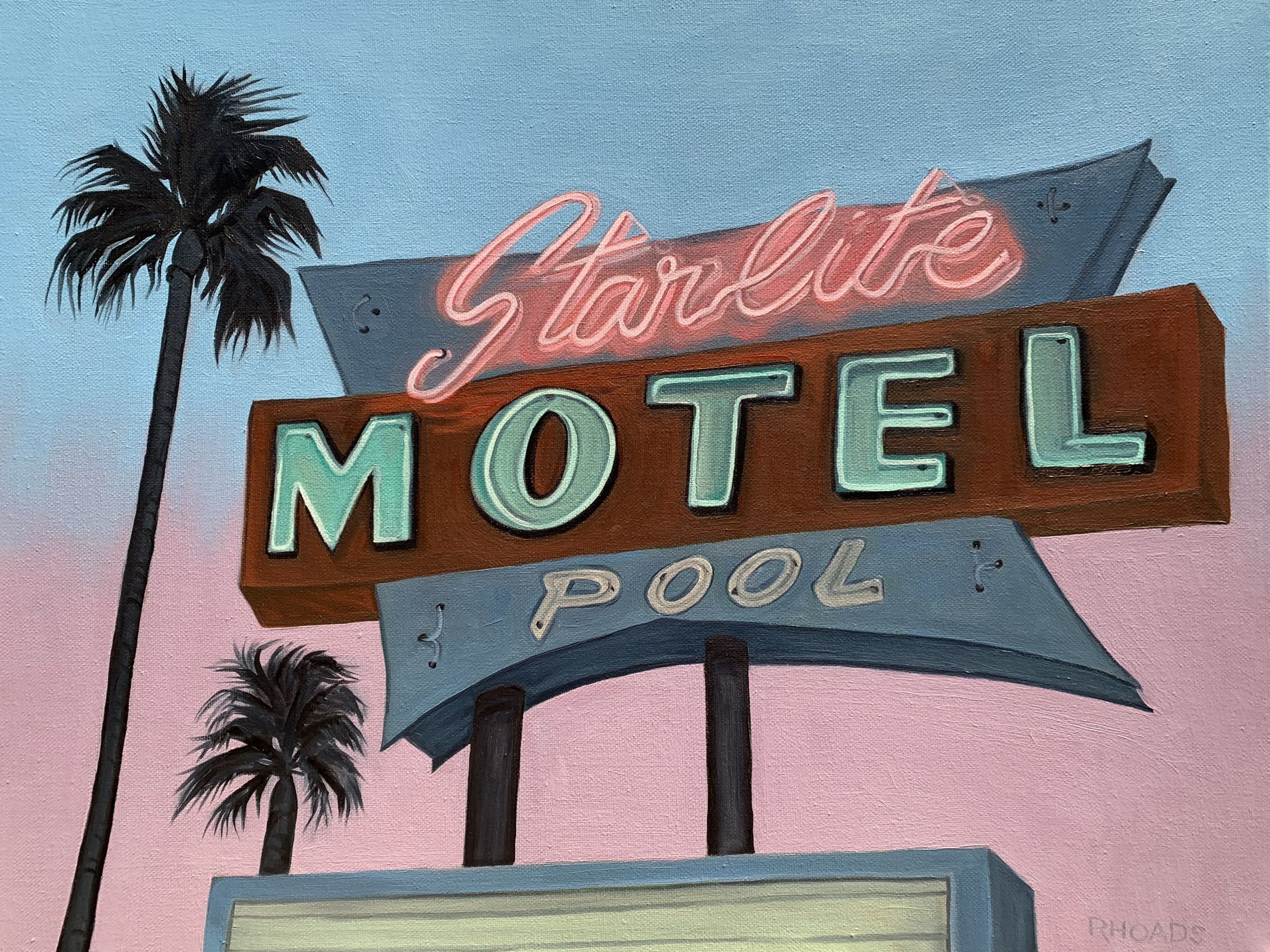 Nathan Rhoads, Starlite Motel, Painting, Oil on Canvas Nathan Rhoads, Starlite Motel, Painting, Oil on Canvas