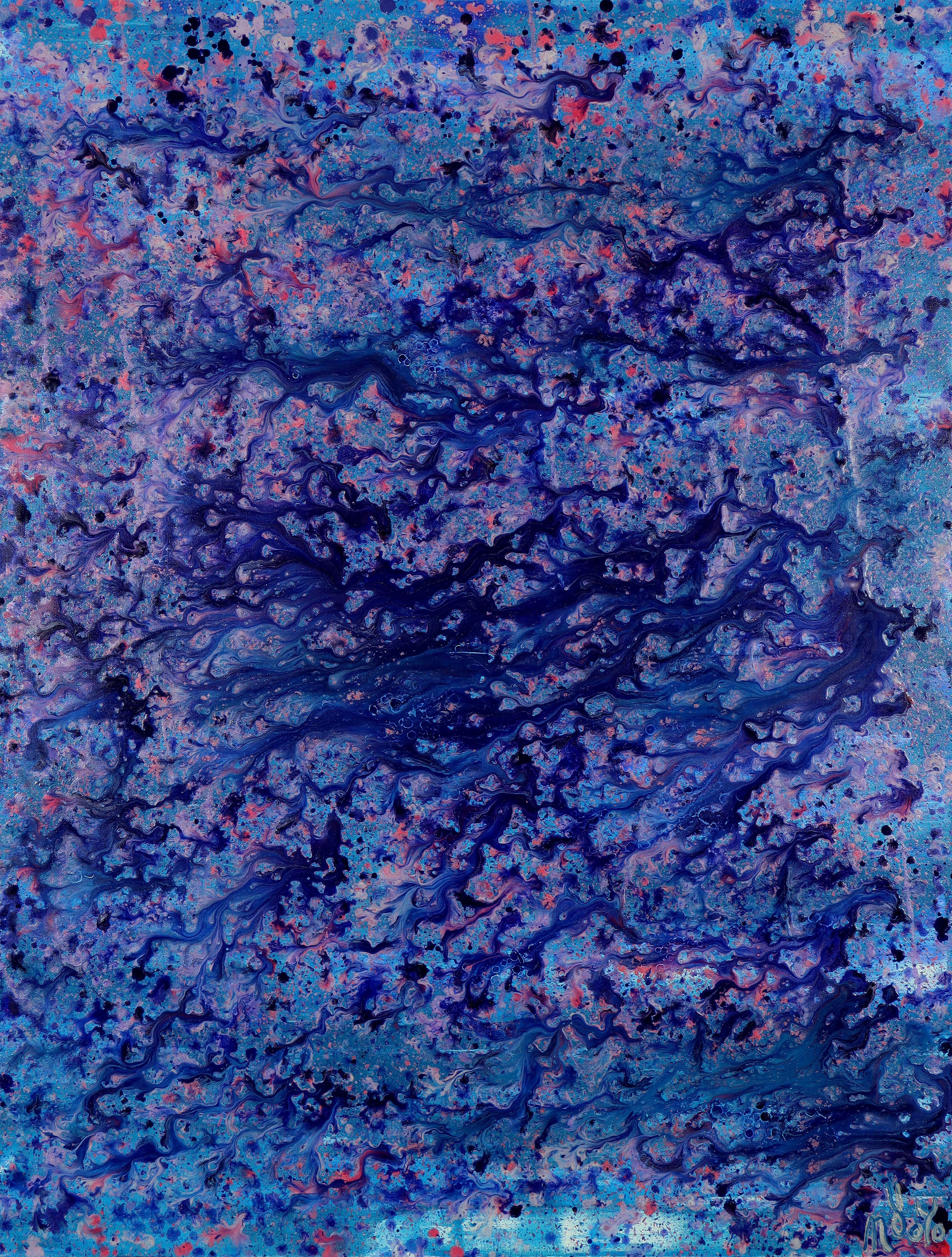 Nestor Toro, Torrential purple storm (A closer look) 4, Painting, Acrylic on Canvas Nestor Toro, Torrential purple storm (A closer look) 4, Painting, Acrylic on Canvas