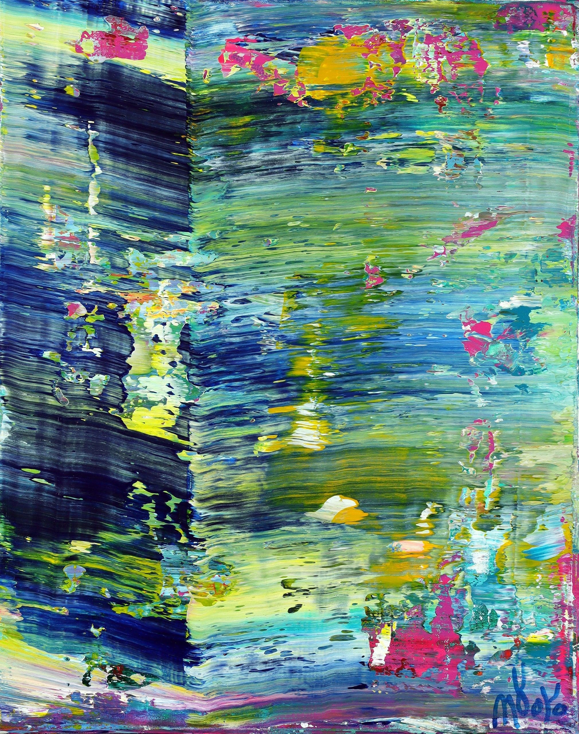 Nestor Toro, Double Imagery (Forest Pond), Painting, Acrylic on Canvas Nestor Toro, Double Imagery (Forest Pond), Painting, Acrylic on Canvas