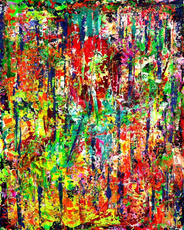 Nestor Toro, One crazy dream (Colorful panorama), Peinture sur toile