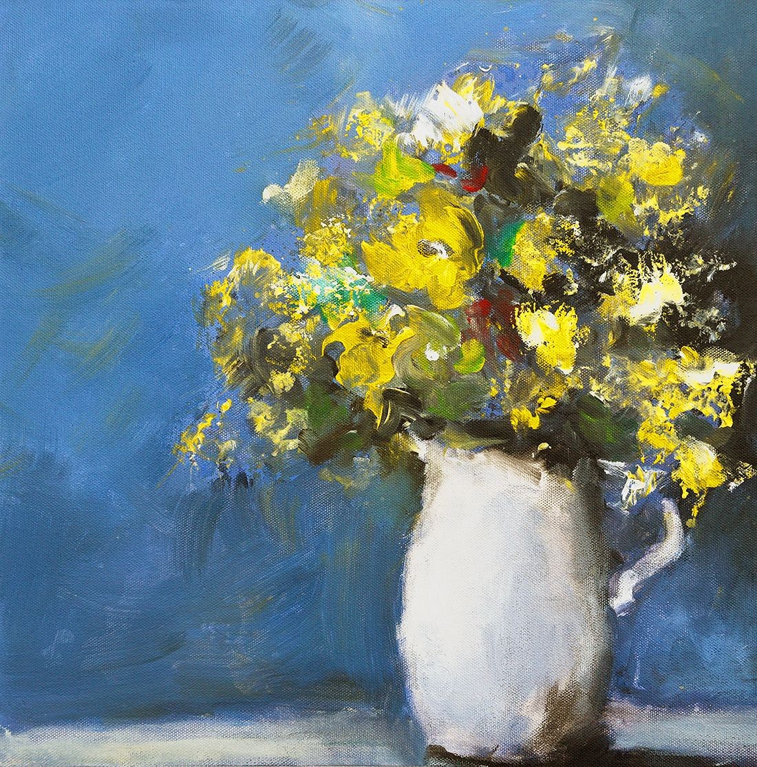 Nicole Daniah Sidonie, Flowers in White Pitcher Nicole Daniah Sidonie, Flowers in White Pitcher