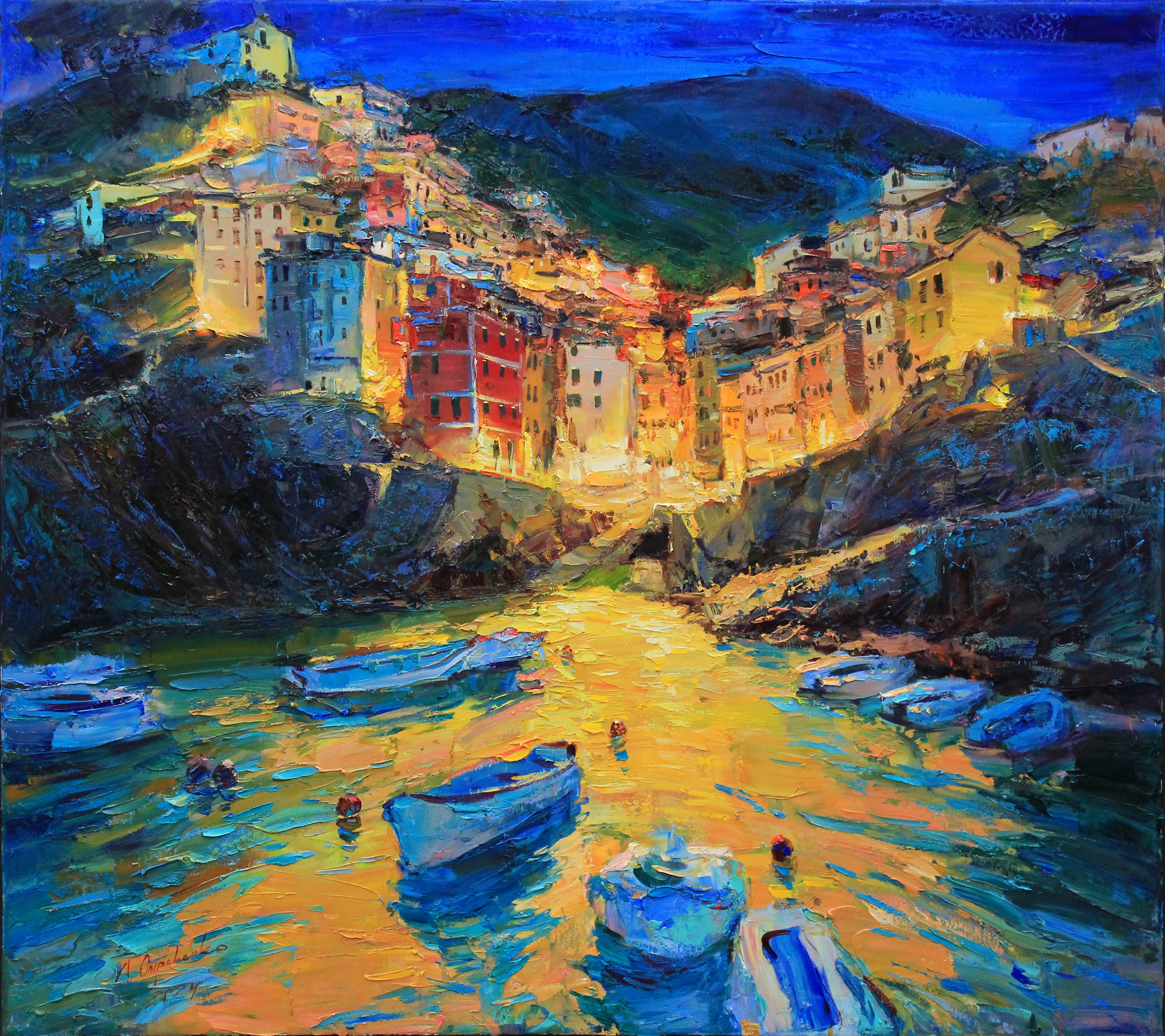 Alisa Onipchenko-Cherniakovska, Evening Cinque Terre Alisa Onipchenko-Cherniakovska, Evening Cinque Terre