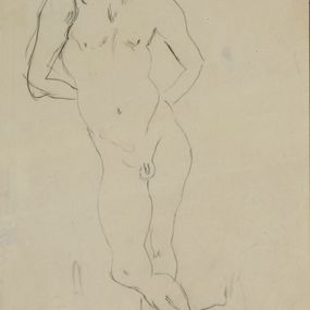 Fine Art Drawings, Jeune garçon adossé au mur, Jules Pascin