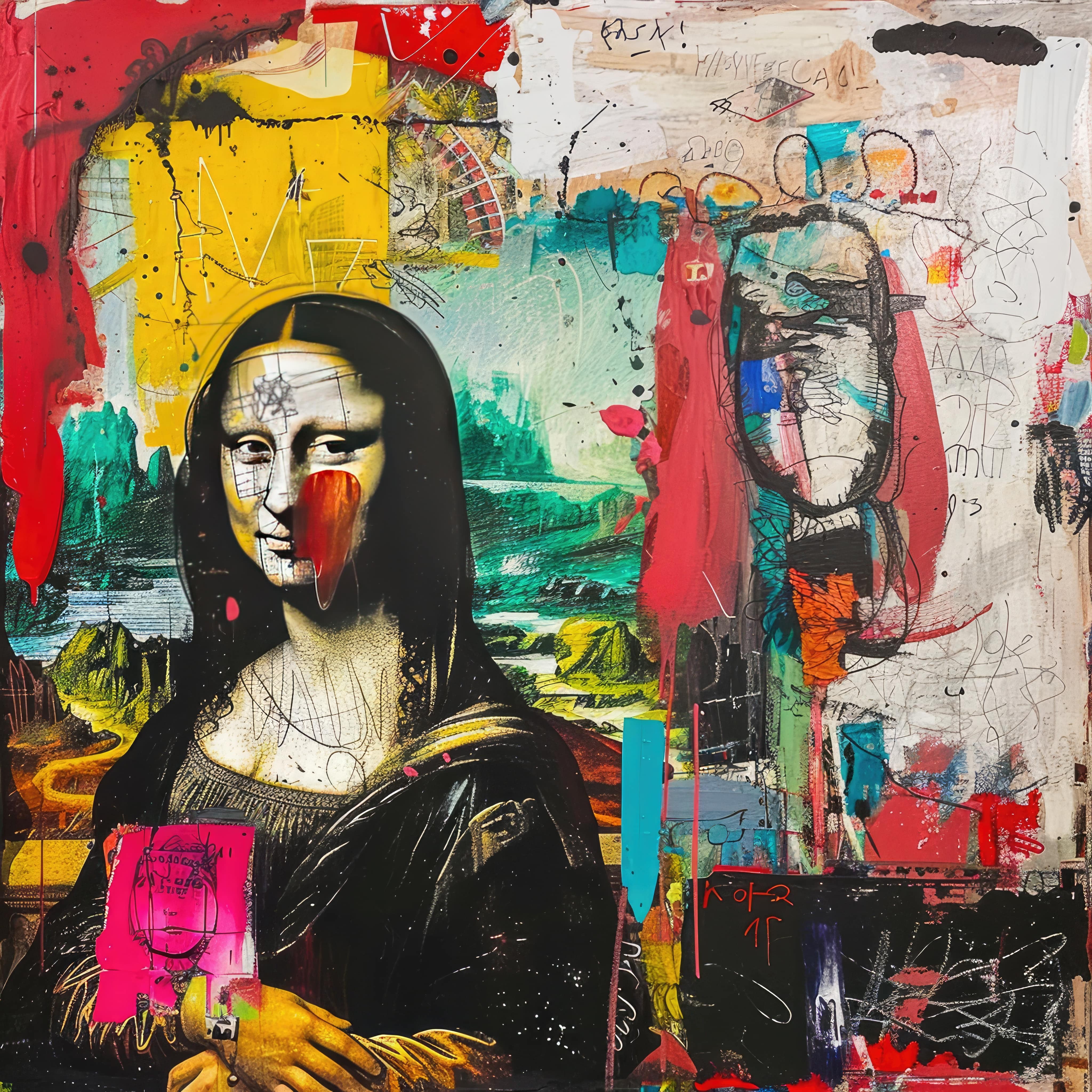 Noah Goldberg, Mona Lisa by Basquiat Noah Goldberg, Mona Lisa by Basquiat