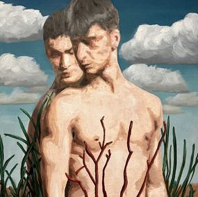 Gemälde, The man (after pina bausch) forbidden collage (6), Julien Delagrange