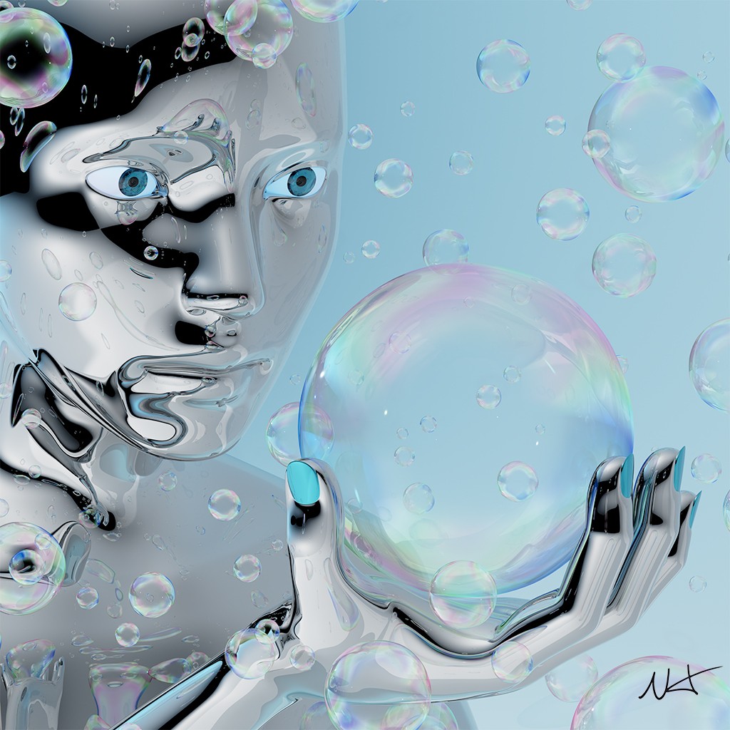 Nhico, Android Bulles TQ bleu02 Nhico, Android Bulles TQ bleu02