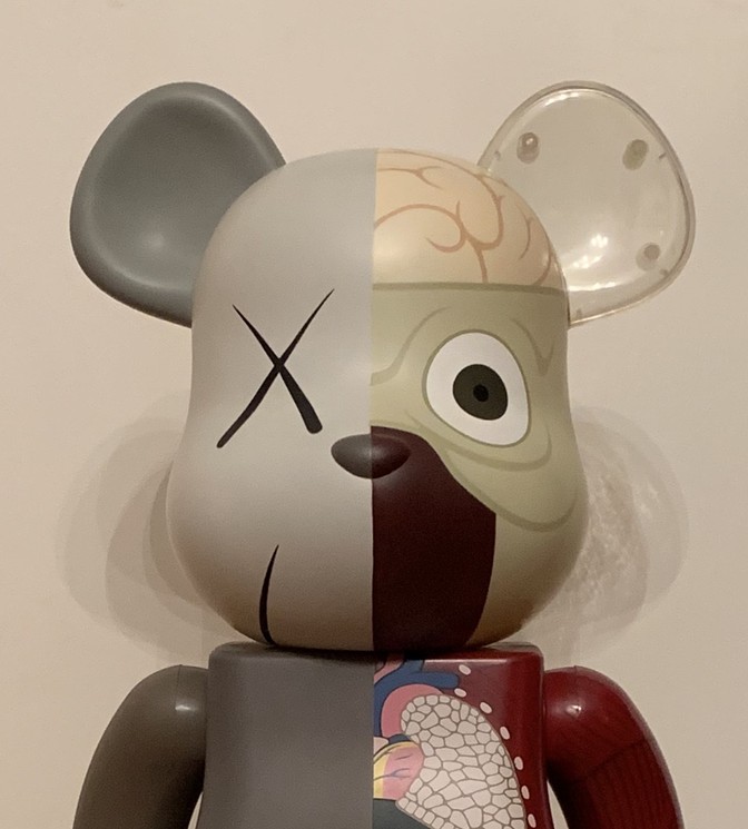 ▷ Kaws bearbrick Dissected Companion Brown/Red 1000% by