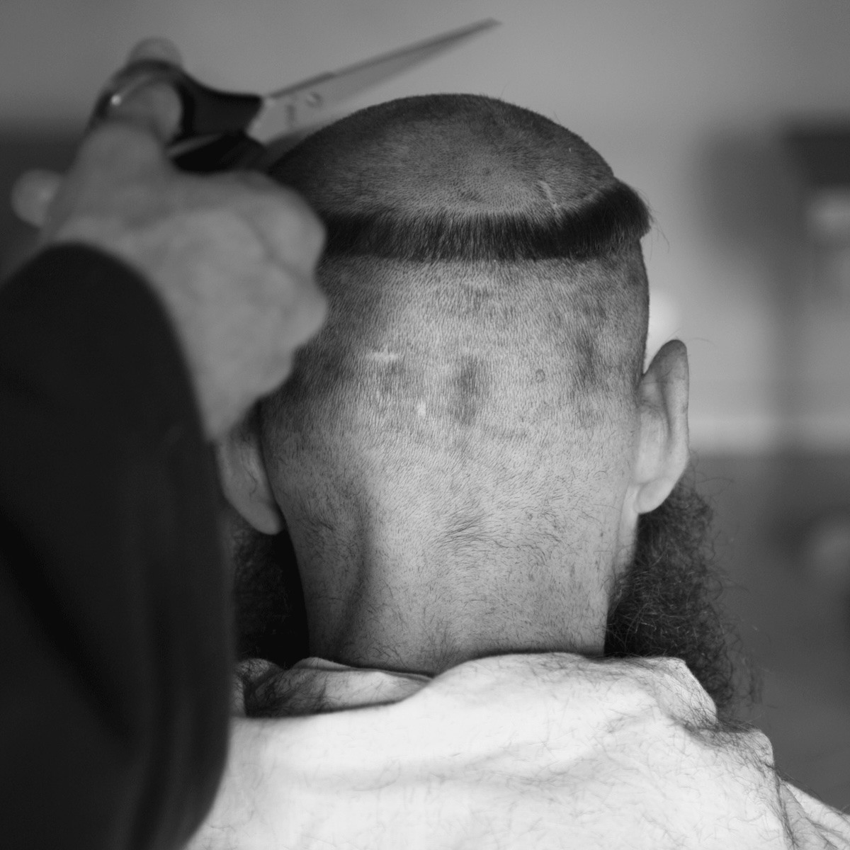 Jean-François Talivez, Tonsure, de dos Jean-François Talivez, Tonsure, de dos