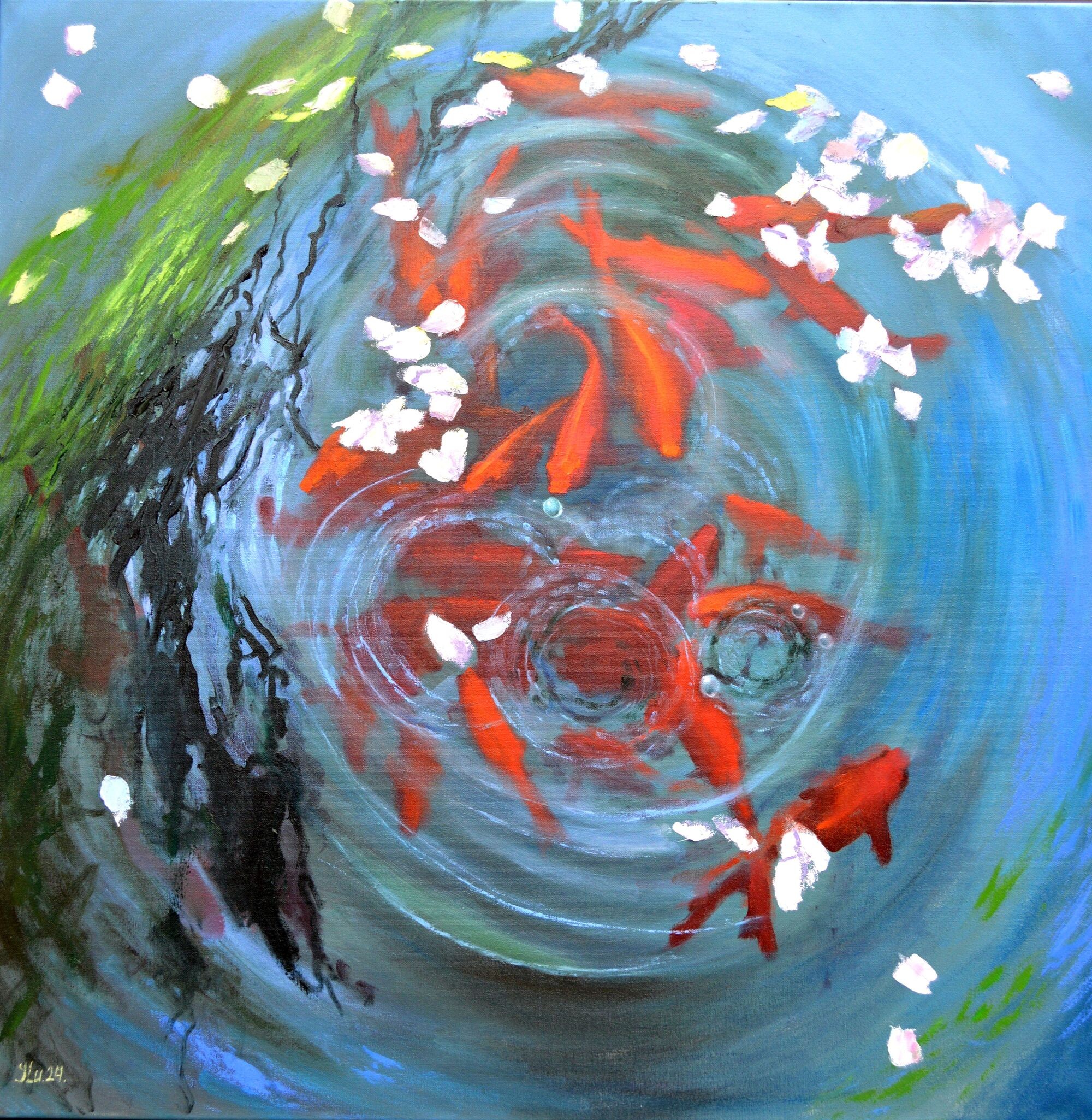 Elena Lukina, Japanese pond in spring Elena Lukina, Japanese pond in spring