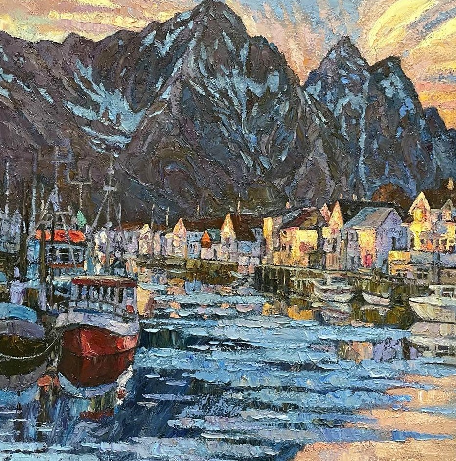 Nadezda Stupina, North. Sunset in Henningsvær Nadezda Stupina, North. Sunset in Henningsvær