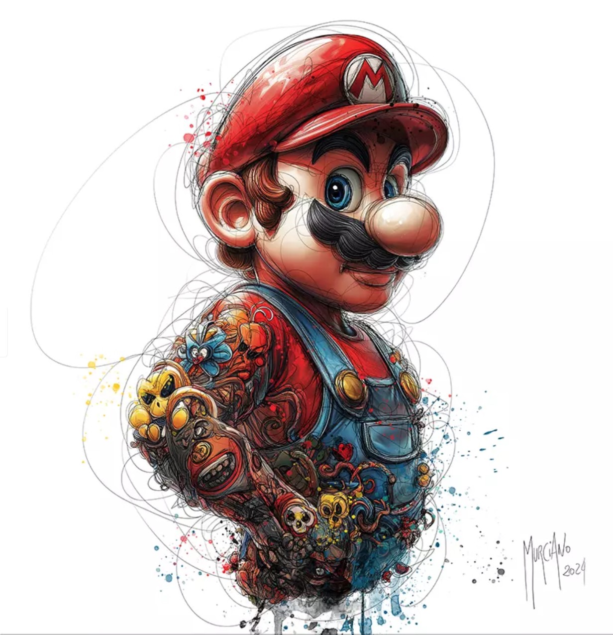 Patrice Murciano, Mario Tattoo Patrice Murciano, Mario Tattoo