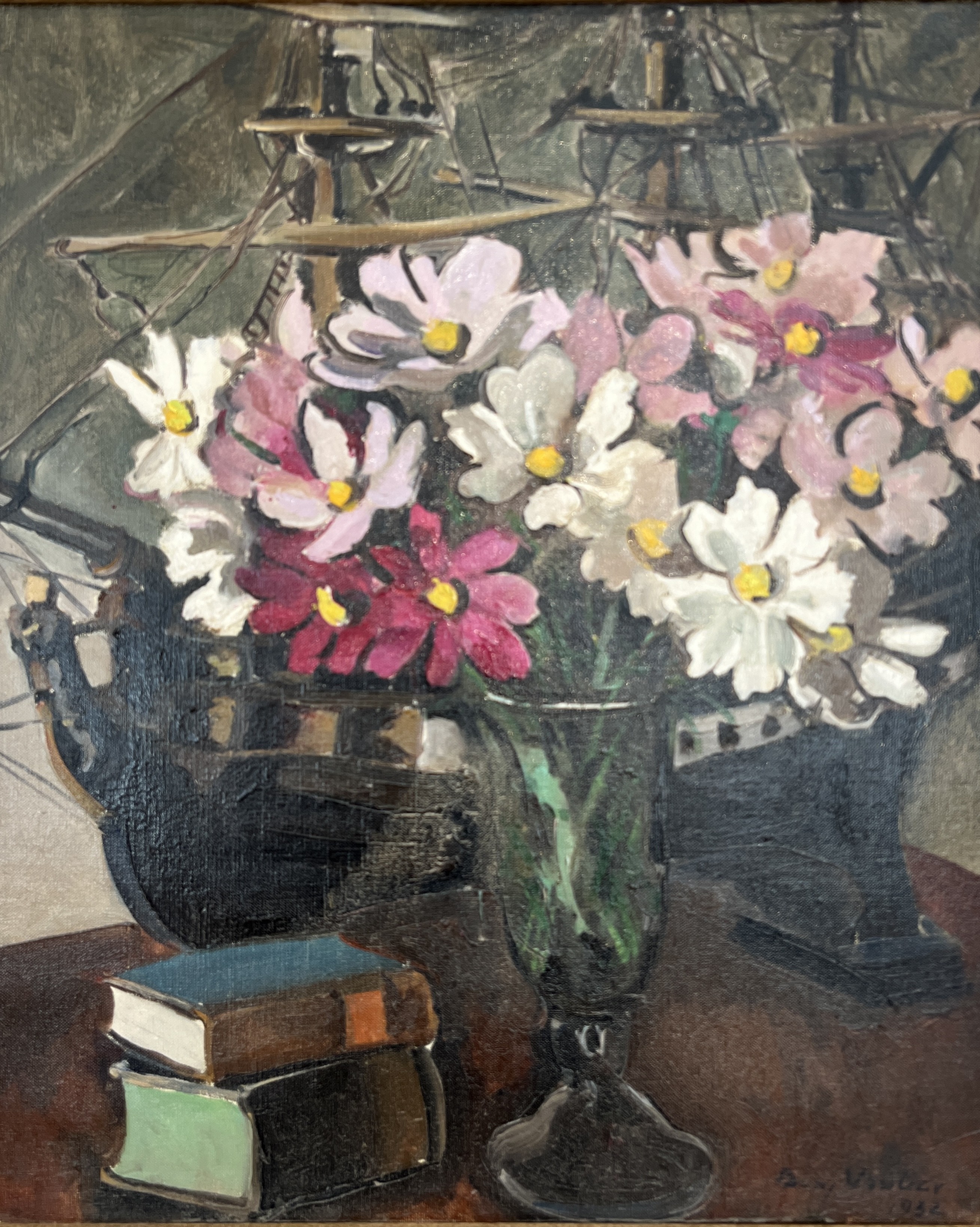 Benjamin II Vautier, Bouquet et livres Benjamin II Vautier, Bouquet et livres