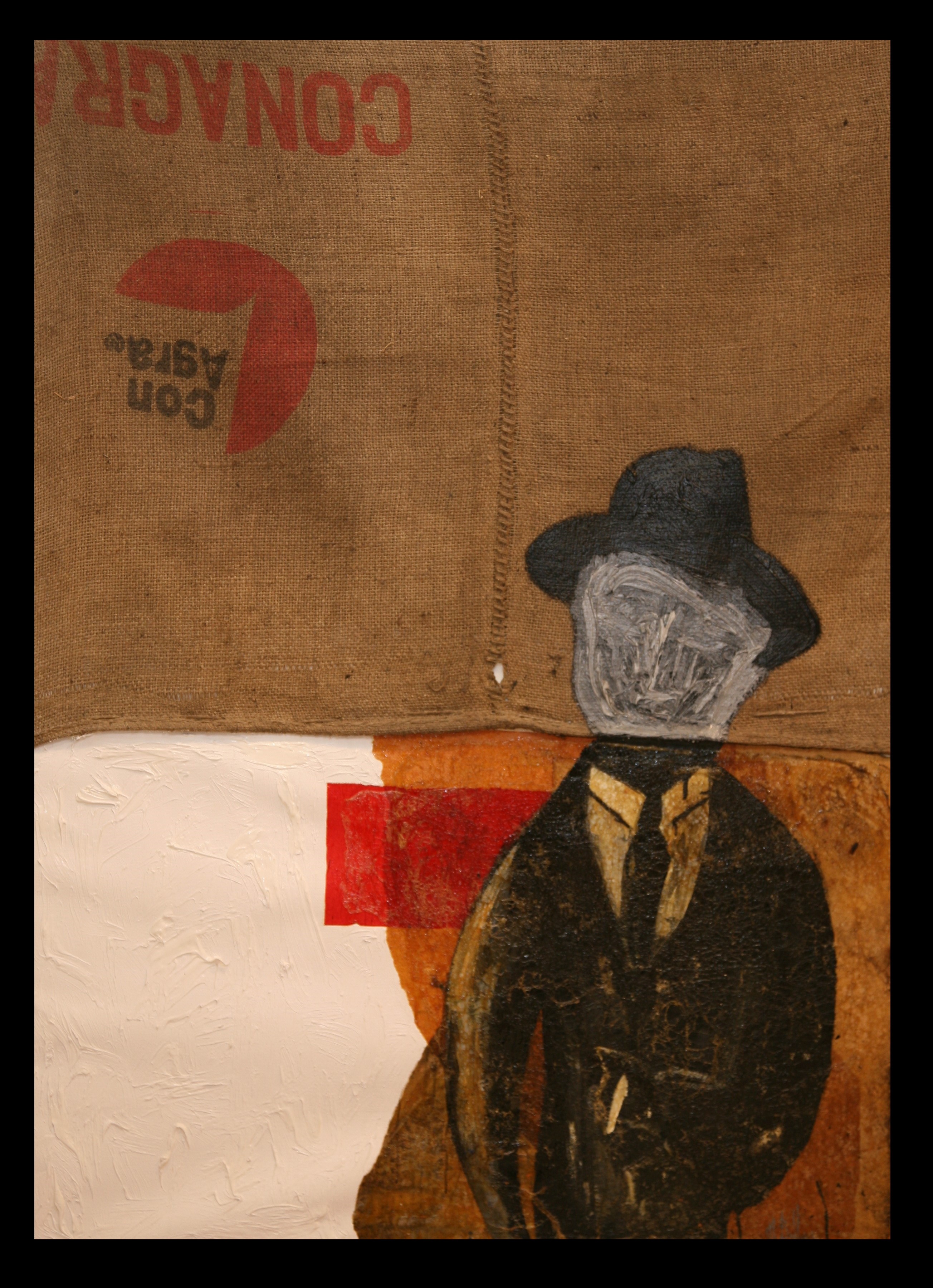Matteo Bultrini, Sackeloth collage Matteo Bultrini, Sackeloth collage