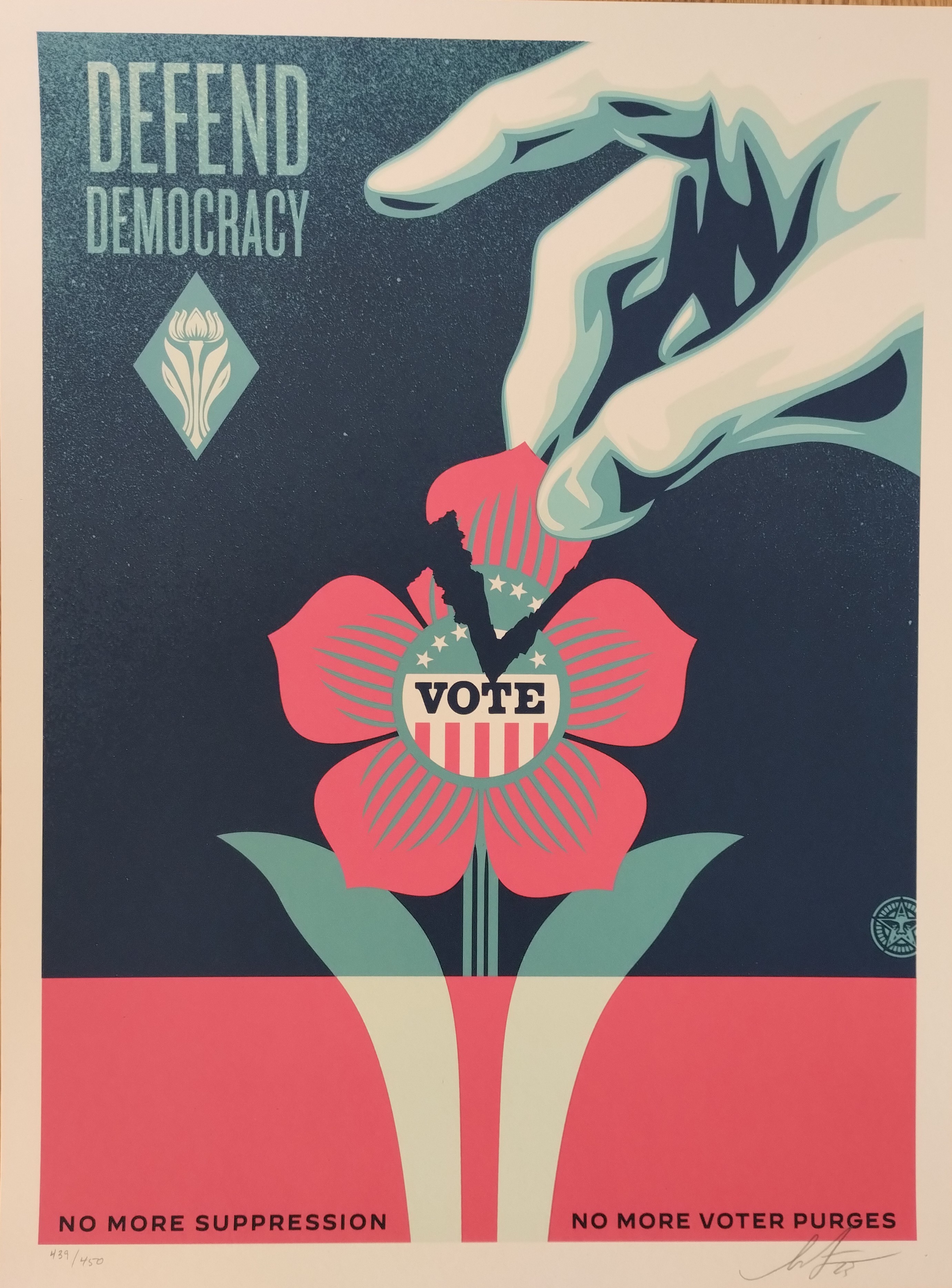 Shepard Fairey (Obey), Defend Democracy Shepard Fairey (Obey), Defend Democracy