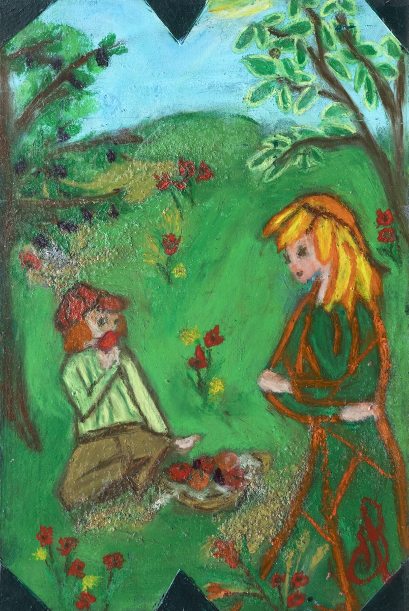 Dalila Hachelaf, Goûter un fruit – Série : Cueillette Dalila Hachelaf, Goûter un fruit – Série : Cueillette