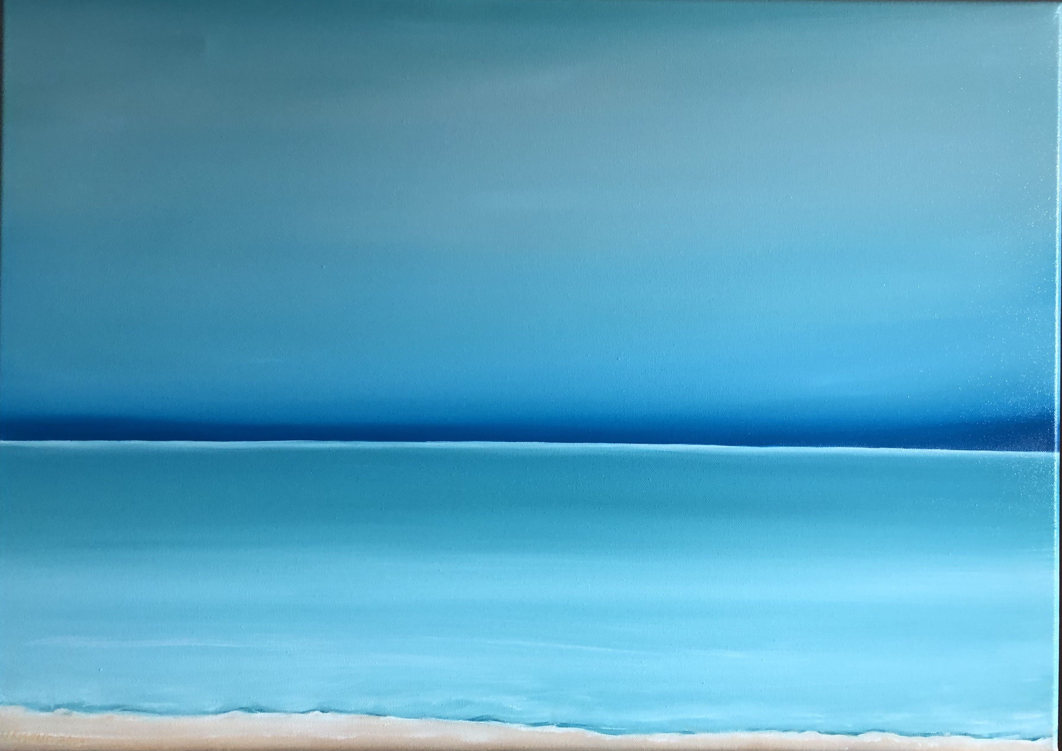 Nataliia Krykun, French Riviera Series - turquoise seascape horizon impressionsm Nataliia Krykun, French Riviera Series - turquoise seascape horizon impressionsm