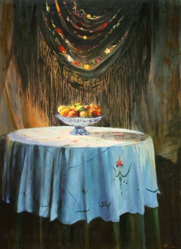 José Luis Pagador Ponce, Mantón y mesa con frutas José Luis Pagador Ponce, Mantón y mesa con frutas