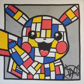 Painting, Pikachu Mondrian, Daru