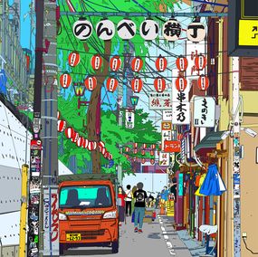 Painting, Tokyo Alley, Marco Santaniello