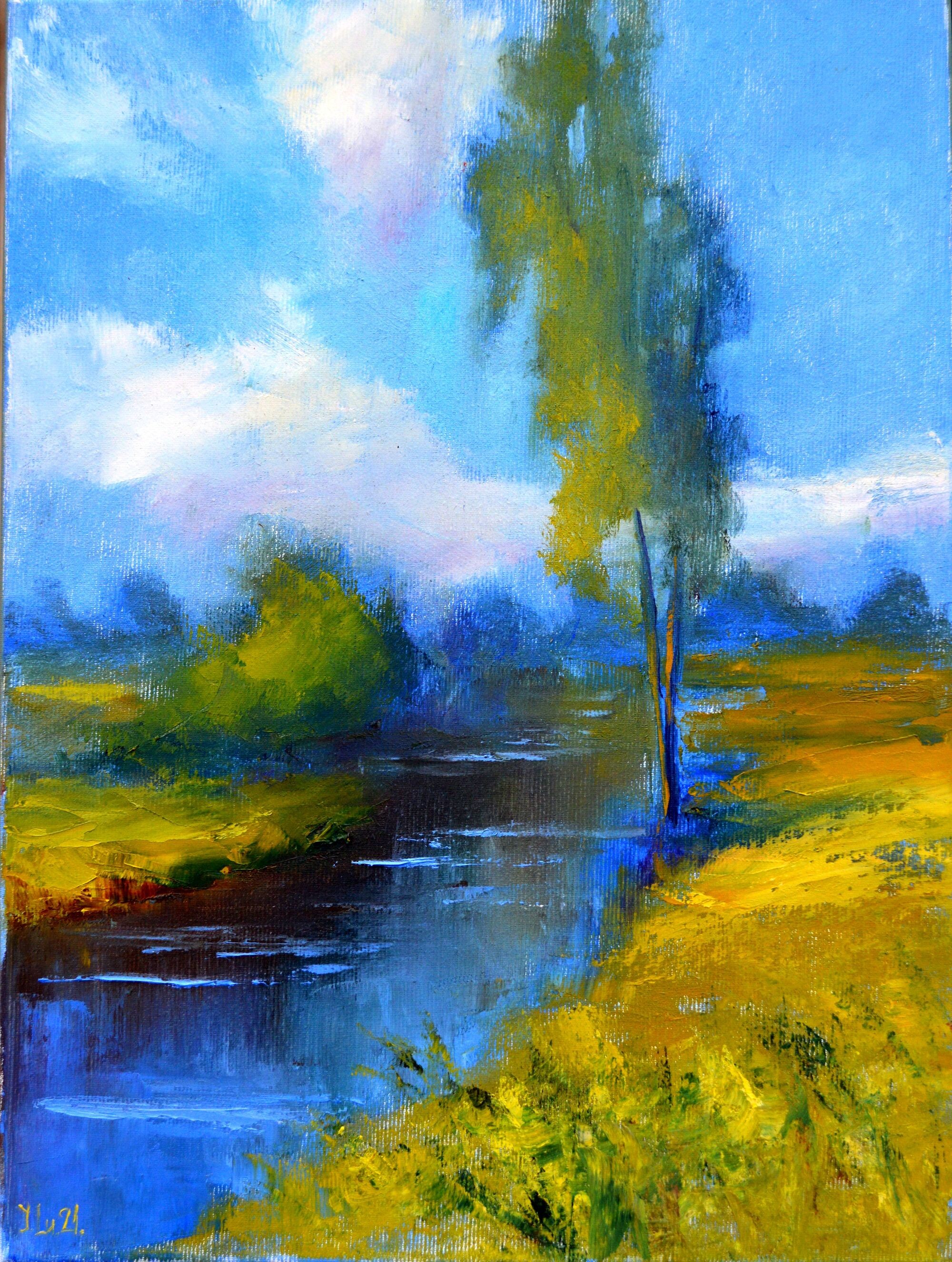 Elena Lukina, A Village river Elena Lukina, A Village river